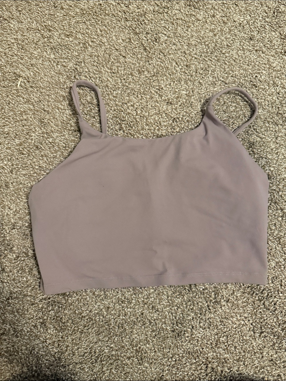 Women’s Mauve Crop Tank Top with Thin Straps